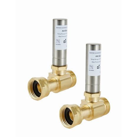 (Pack of 2) EFIELD S-241 Stainless Steel Water Hammer Arrestor For Washing Machine, 3/4 Inch Swivel FHT x 3/4 Inch MHT,(HAMMER020-2PCS)