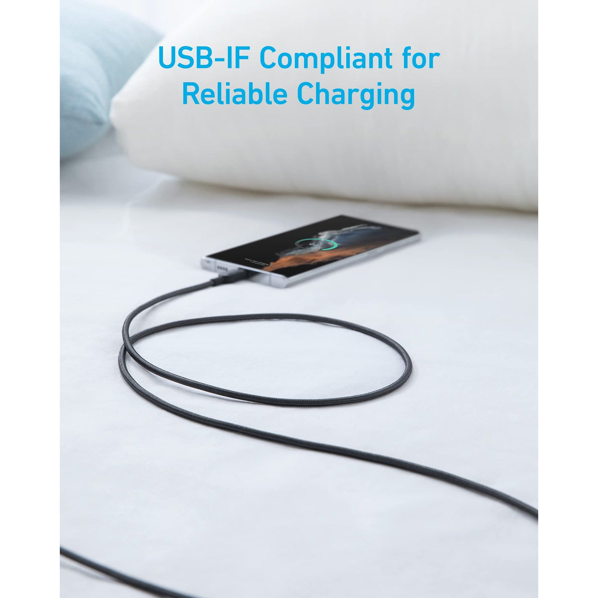 Anker USB A to USB C Cable, Charger Cord (2 Pack, 6FT), for iPhone 17 Series,Samsung Galaxy Note 10/S10+ S10, LG V30 (Black)