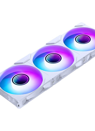 Phanteks M25-120 Gen2 Triple Pack, 3X 120mm ARGB High Performance Cooling Fans, Daisy-Chain Unified Fan Frame, Infinity Mirror hub, Single Cable Connection, White