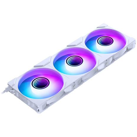Phanteks M25-120 Gen2 Triple Pack, 3X 120mm ARGB High Performance Cooling Fans, Daisy-Chain Unified Fan Frame, Infinity Mirror hub, Single Cable Connection, White