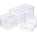 SATINIOR 12 Pack Beads Organizer Box Clear Plastic Beads Storage Containers Box with Hinged Lid for Bracelet Making DIY Jewelry Craft Nail (3.70 x 3.70 x 1.18 Inch)