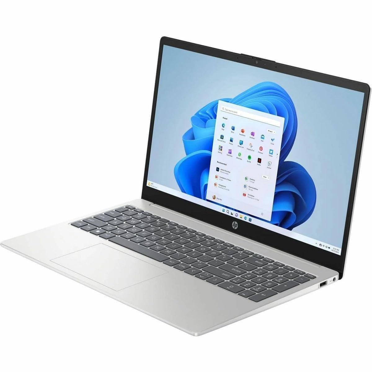 HP 15-fc0002nr 15.6" HD Touchscreen Laptop, AMD Ryzen 7 7730U 2.0GHz, 16GB RAM, 512GB SSD, Windows 11 Home, Natural Silver