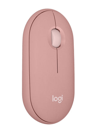 Logitech Pebble Mouse 2 M350s Slim Bluetooth Wireless Mouse, Portable, Lightweight, Customizable Button, Quiet Clicks, Easy-Switch for Windows, macOS, iPadOS, Android, Chrome OS - Tonal Rose