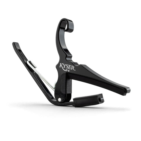 Kyser Quick-Change Guitar Capo for 6-string acoustic guitars, Black, KG6BA