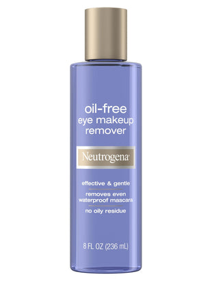 Neutrogena Gentle Oil-Free Eye Makeup Remover & Cleanser for Sensitive Eyes, Non-Greasy Makeup Remover, Waterproof Mascara Remover, Dermatologist & Ophthalmologist Tested, 8 fl. oz