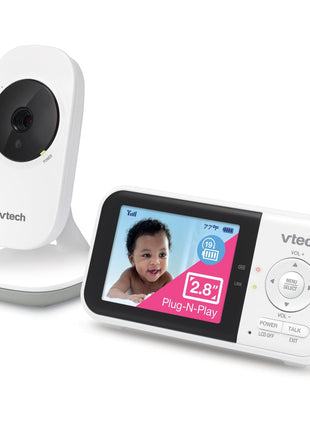 VTech Baby Monitor No WiFi – 19Hr Video Battery, 1000ft Range, Night Vision, Two-Way Talk, Temperature Sensor, Sound-Activated Screen, Lullabies | VM819