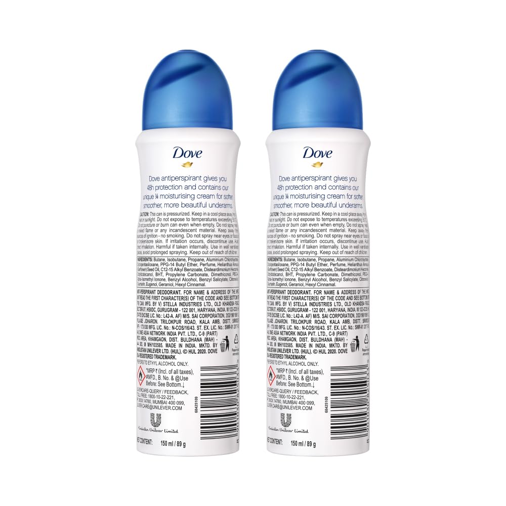 Dove Original Deodorant Cream For Women|| 150 Ml+Dove Original Deodorant For Women|| 150 Ml