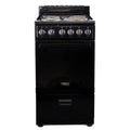 Premium Levella PRE2027GB 20 in Freestanding Electric Range with 4 Coil Burners and 2.2 Cu. Ft. Single Oven Capacity with Lower Storage Drawer in Black