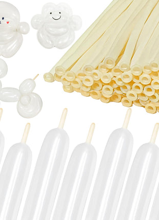 260 Clear Long Balloons for Animals, Thickening Skinny Latex Twisting for Arch Modeling Magic Clown Birthday Wedding Party Decorations 100pcs