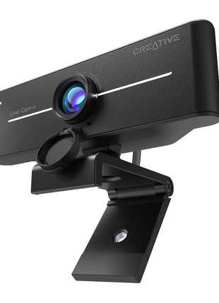 Creative Live! Cam Sync 4K UHD USB Webcam with Backlight Compensation, Up to 40 FPS, 95° Wide-Angle Lens, Privacy Lens, Built-in Mics, Plug & Play for PC and Mac…