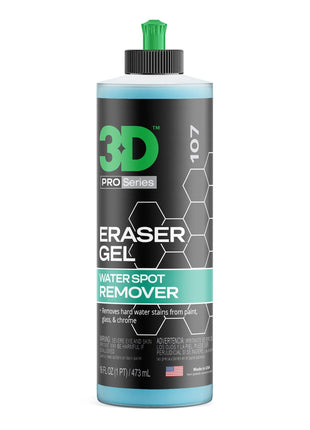 3D Eraser Gel Water Spot Remover – Acidic Gel Formula for Hard Water Spots & Mineral Deposits – Safe for Paint, Glass, Chrome, Plastic & Metal - 16 oz