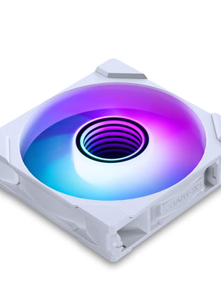 Phanteks M25-120 Gen2, 120mm ARGB High Performance Cooling Fans, Daisy-Chain Unified Fan Frame, Infinity Mirror hub, Single Cable Connection, White