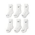 Nike Dri-Fit Performance Basic Crew (Toddler/Little Kid) White 5-7 (10 Toddler-3 Little Kid)