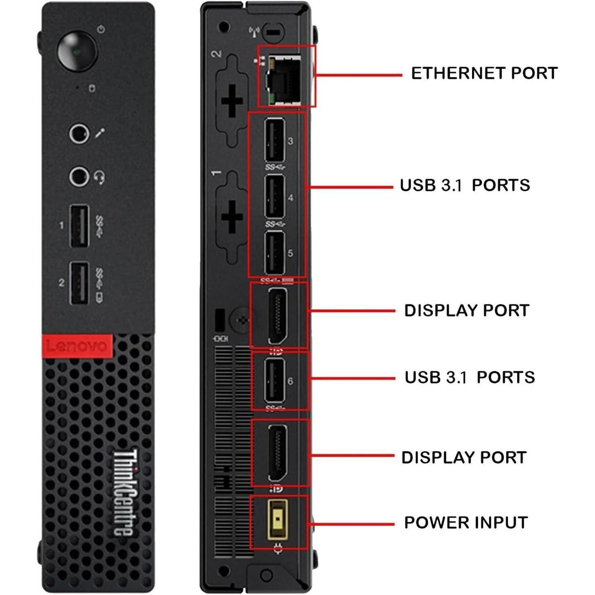 Lenovo ThinkCentre M910Q Tiny Desktop Computer, Intel Core i7-6700T Upto 3.6GHz, 32GB RAM, 1TB NVMe SSD, 4K 3-Monitor Support DisplayPort, HDMI, AC Wi-Fi, Bluetooth - Windows 10 Pro (Renewed)