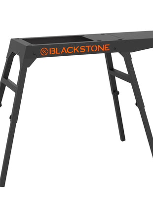 BLACKSTONE 5013 Collapsible 17 inch and 22 inch Tabletop Griddle Stand with Adjustable Legs and a Removable Side Shelf, Powder Coated Steel, Black