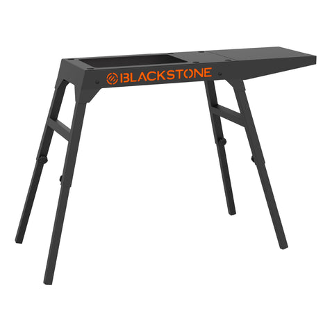 BLACKSTONE 5013 Collapsible 17 inch and 22 inch Tabletop Griddle Stand with Adjustable Legs and a Removable Side Shelf, Powder Coated Steel, Black