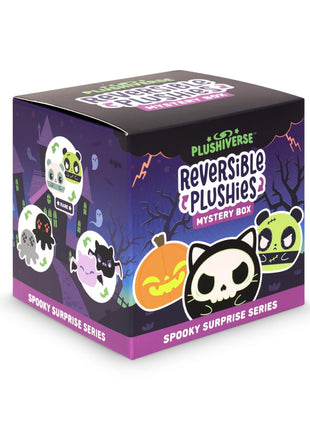 TeeTurtle Spooky Surprise Series Reversible Plushie Mystery Box - 3-Inch Mini Two-Sided Blind Box Plush with Embroidered Details - Cute Collectible Halloween Toy for Kids, Teens, and Adults