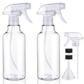 Plastic Spray Bottles Empty Spray Bottle 16.9oz/500ml 2 Pack Heavy Duty Spraying Bottles Mist/Stream Water Bottle for Cleaning Solutions, Essential Oils, Hair (Clear)