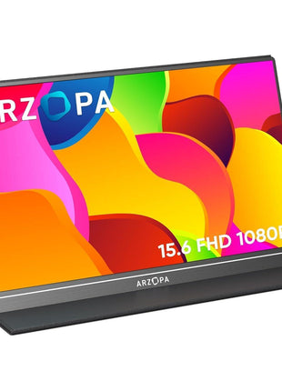 ARZOPA Portable Monitor Kickstand, 14.0 inch Ultra Slim Portable Laptop Monitor FHD 1080P External Display with Dual Speakers Second Screen for Laptop PC Phone Xbox PS4/5 Switch-A1S