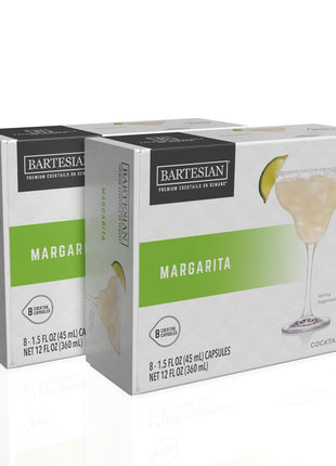 Bartesian 16-Pack Margarita Mixer Capsules for Cocktail Machine – Home Bar Mixology Cocktails Mix Pod Capsule Set To Use With the Bartesian Cocktail Drink Maker Machine