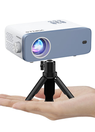 Mini Projector, VOPLLS 1080P Full HD Video Projector, Portable Outdoor Home Theater Movie Projector, 50% Zoom, Compatible with HDMI, USB, AV, Smartphone/Tablet/Laptop/PC/TV Box (25000L)