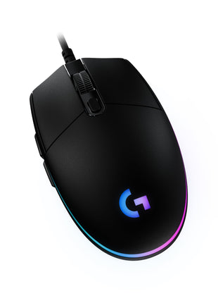 Logitech G203 Wired Gaming Mouse, 8,000 DPI, Rainbow Optical Effect LIGHTSYNC RGB, 6 Programmable Buttons, On-Board Memory, Screen Mapping, PC/Mac Computer and Laptop Compatible - Black
