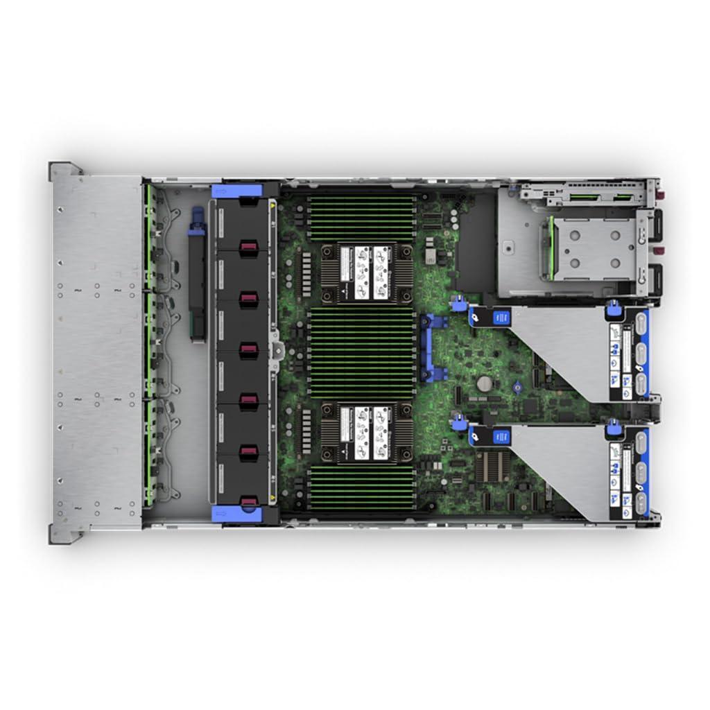 HPE ProLiant DL380 Gen11 2U Rack Server Bundle with Dual Xeon 4410y 12-Core 2GHz, 1TB DDR5 Memory, 15.36TB Enterprise SAS 12Gb/s SSD Storage, RAID, Dual Power, iLO and Rail Kit