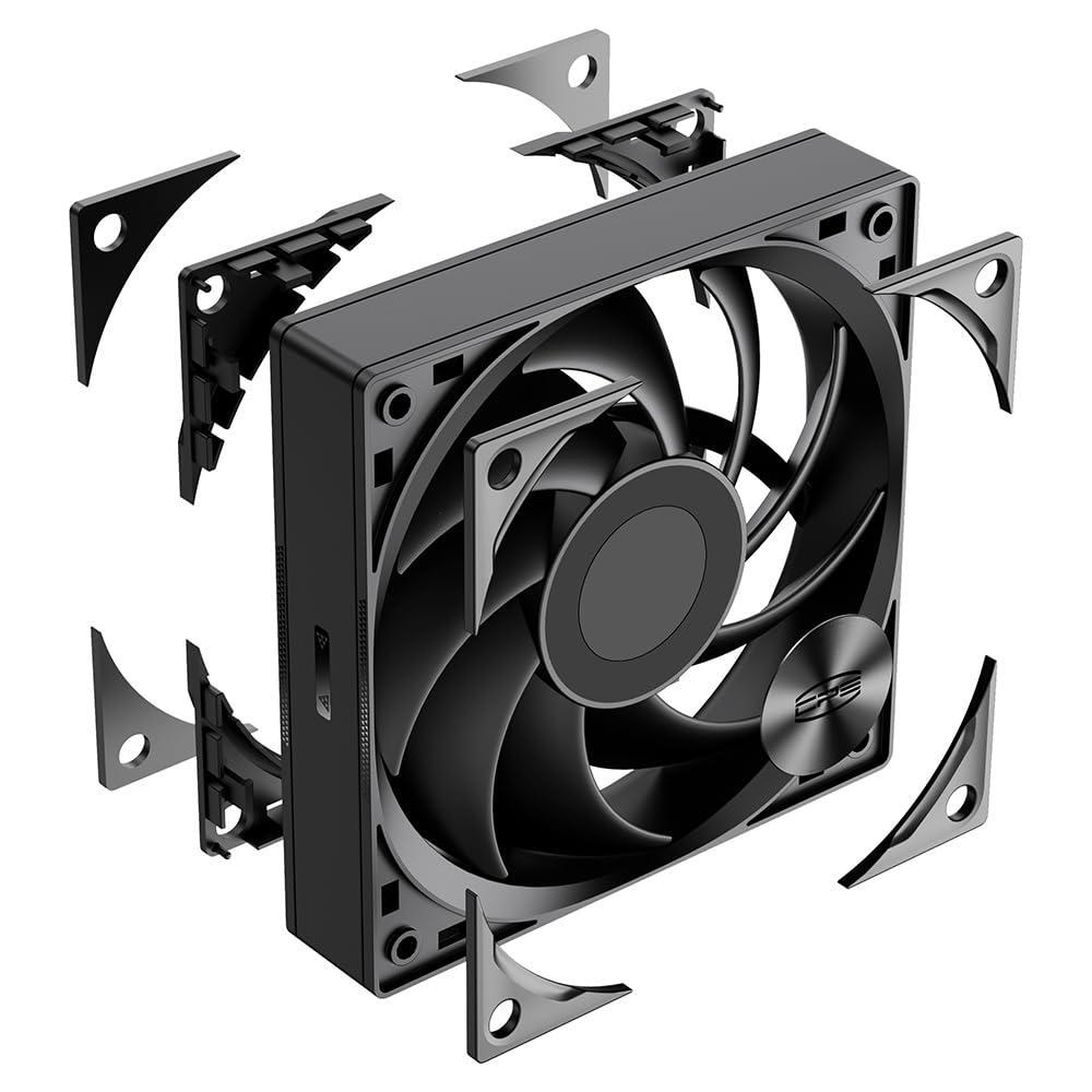 PCCOOLER CPS - RZ620 Black - 265W TDP - Dual Tower 6 * 6 Heat Pipe CPU Air Cooler with Adjustable PWM Three Mode Fans - Air Cooler for Intel LGA 115X/1200/1700 - AMD AM3/AM4 (RZ620-BKNWNX-GL)