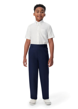 French Toast Boys Pull-on Relaxed Fit School Uniform Pant (Standard & Husky), Navy, 10