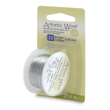 Artistic Wire, 32 Gauge Stainless Steel Craft Wire, 30 yd