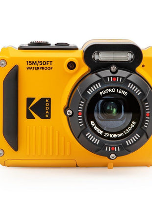KODAK PIXPRO WPZ2 Waterproof Digital Camera, 16MP with 4X Optical Zoom, Shockproof, Dustproof, 1080p Video, Wi-Fi, Waterproof to 50ft, Yellow