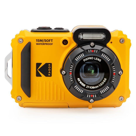 KODAK PIXPRO WPZ2 Waterproof Digital Camera, 16MP with 4X Optical Zoom, Shockproof, Dustproof, 1080p Video, Wi-Fi, Waterproof to 50ft, Yellow