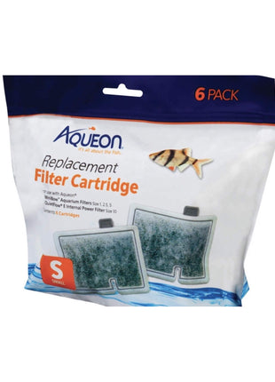 Aqueon Filter Cartridge Small/6 Pk - Aquarium Filter Cartridge - 6 Count