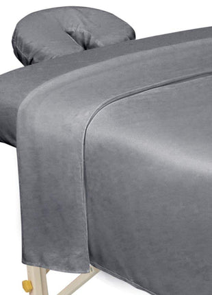 ForPro 3ct Microfiber Massage Sheet Set, Cool Grey, Ultra-Light | for Massage & Treatment Tables, Disposable Table Sheets, Spa Bed Sheets, Esthetician Table Linens, Salon & Spa Essentials