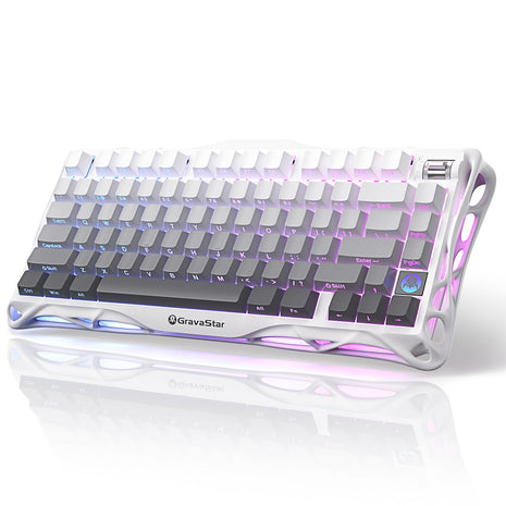GravaStar Mercury K1 75% Wireless Mechanical Gaming Keyboard, Aluminum Alloy Exoskeleton Design, Gasket Custom Keyboard Hot-Swap Socket, Linear Switches, RGB Backlit