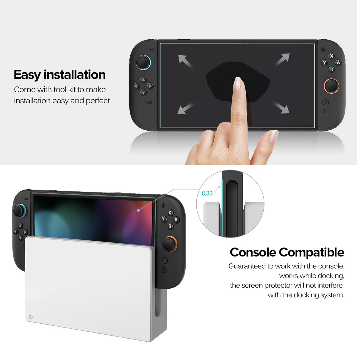 ivoler 4-Pack Tempered Glass Screen Protector Designed for Nintendo Switch 2 2025 with [Alignment Frame] Transparent HD Clear[Updated Version] Screen Protector for Switch 2 7.9''