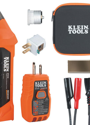 Klein Tools ET310KIT AC Circuit Breaker Finder Kit, Electric Tester, GFCI Tester, Leads, Adapters and Case
