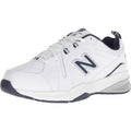 New Balance Men's 608 V5 Casual Comfort Cross Trainer, White/Navy, 10.5