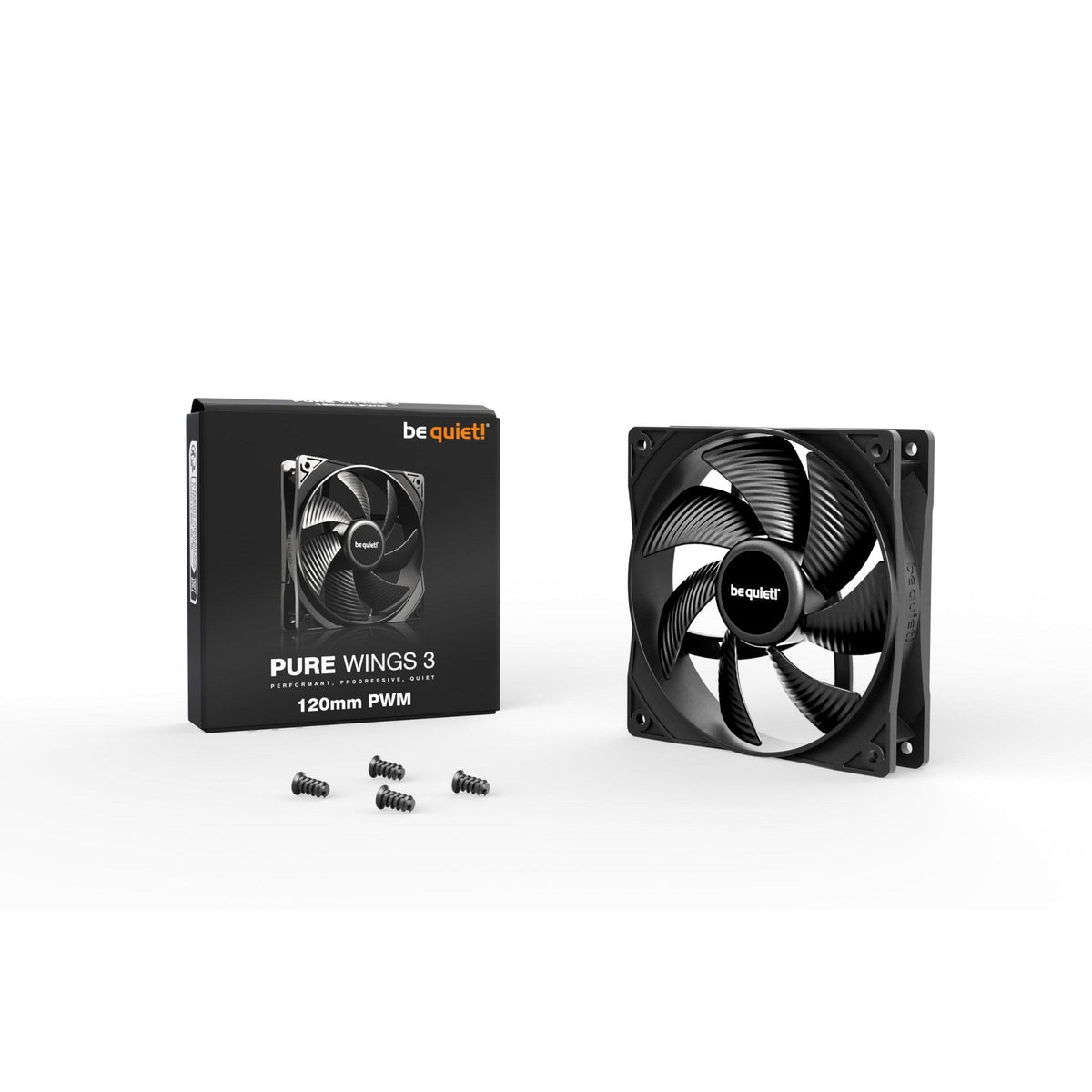 be quiet! Pure Wings 3 120mm Quiet PWM Case Fan | High Top-end Speed with Low Minimum RPM | Extraordinary air Pressure | BL105