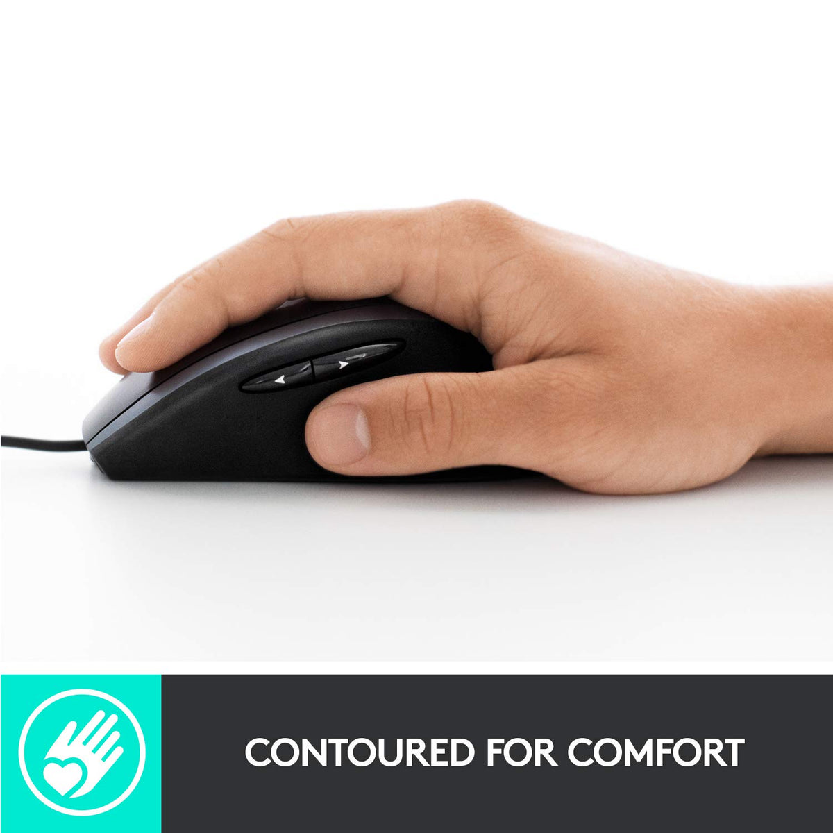 Logitech M500s Advanced Corded Mouse with Advanced Hyper-Fast Scrolling & Tilt, Customizable Buttons, High Precision Tracking with DPI Switch, USB Plug & Play