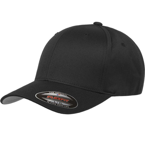 Yupoong Mens Athletic Fitted Baseball Cap, Black, Large-X-Large US
