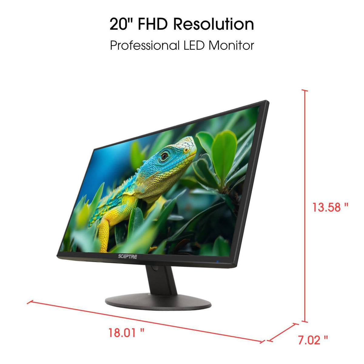 Sceptre New 20-inch Professional Monitor 1600 x 900 HDMI x2 Build-in Speakers 2025