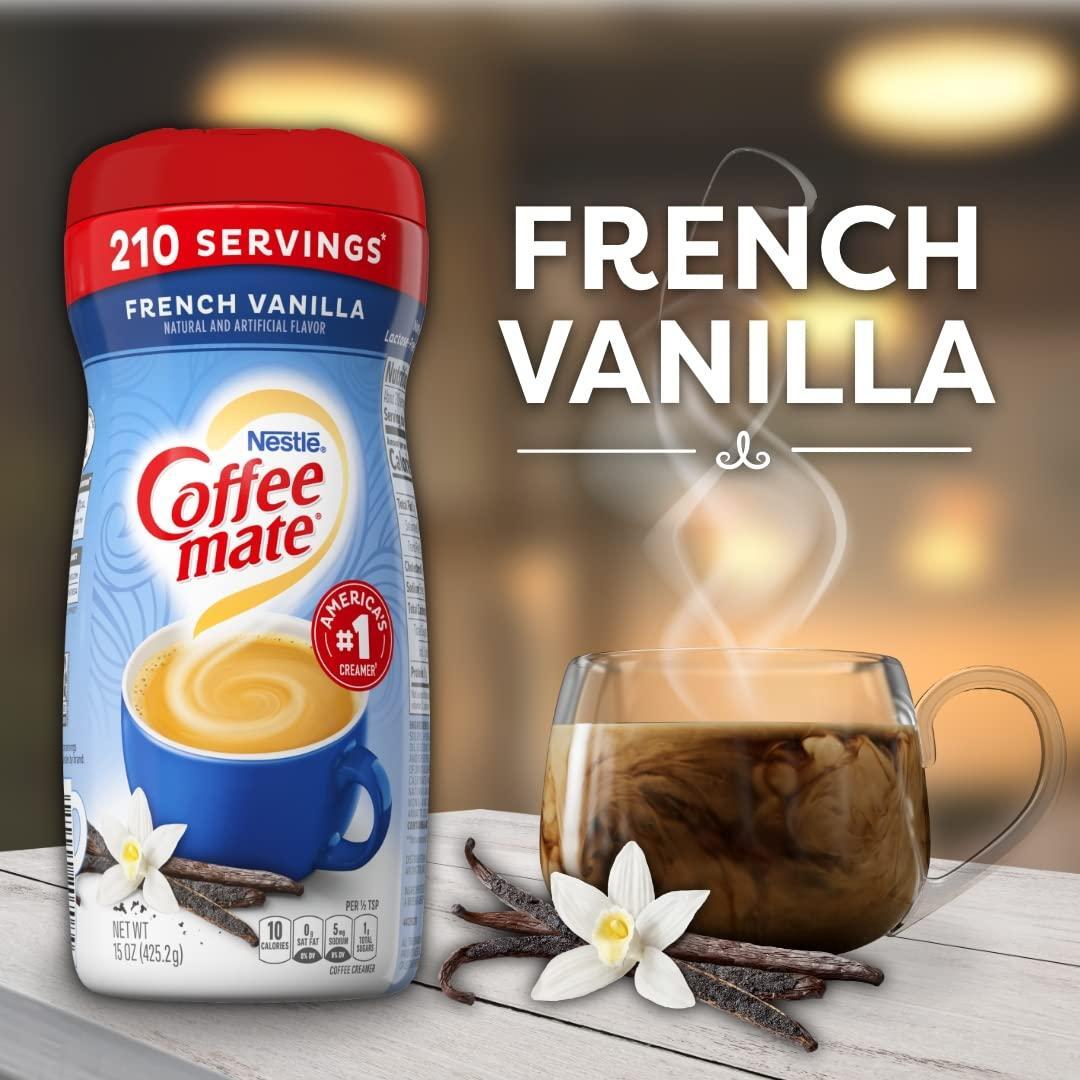 Coffee-mate French Vanilla Powdered Coffee Creamer, 15-Ounce Packages (Pack of 6)