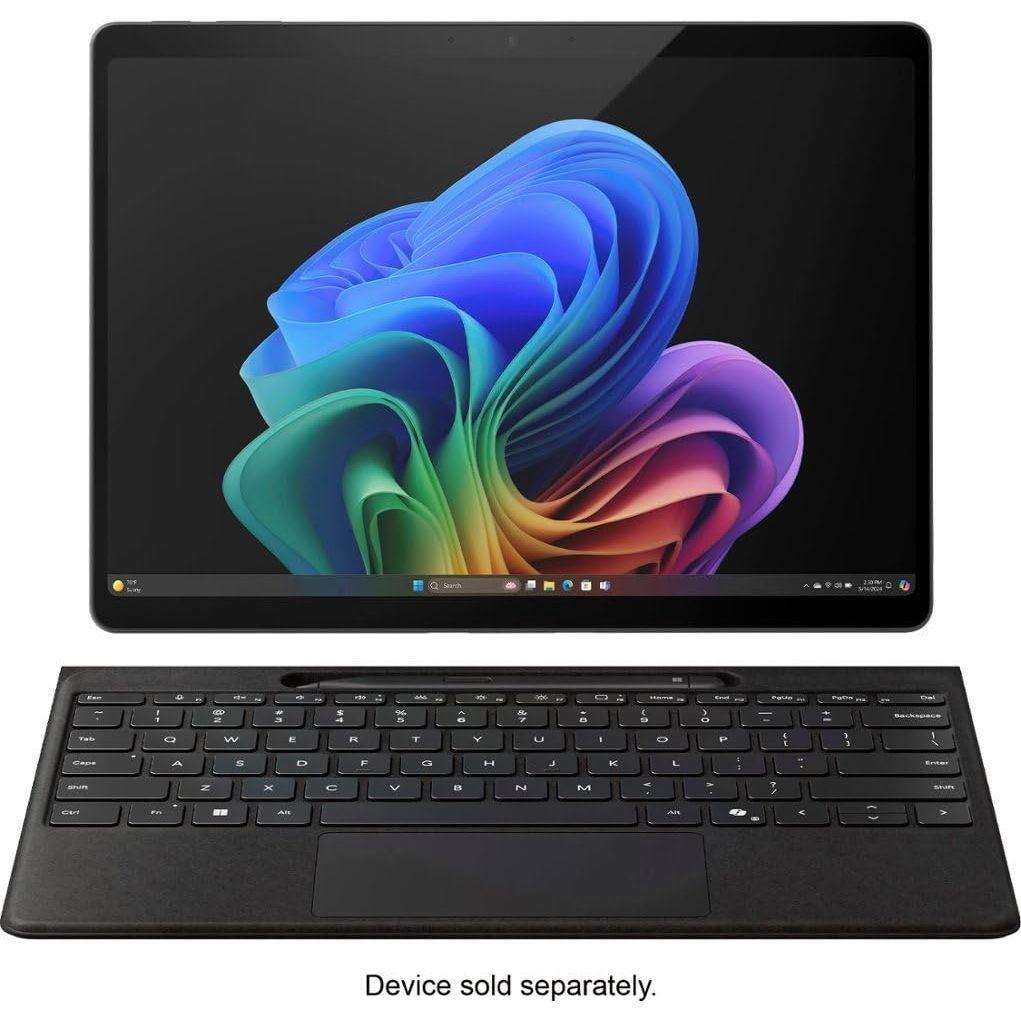 Microsoft Surface Pro Flex Keyboard with Slim Pen Bundle, 2-in-1 Alcantara Keyboard for Surface Pro Copilot+ (11th Edition), Pro 9 and 8, Windows 11 Copilot+ PC, Black