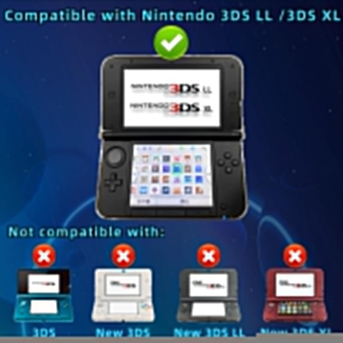OSTENT Protective Clear Crystal Hard Guard Case Cover Skin Shell for Nintendo 3DS XL LL Color Clear White