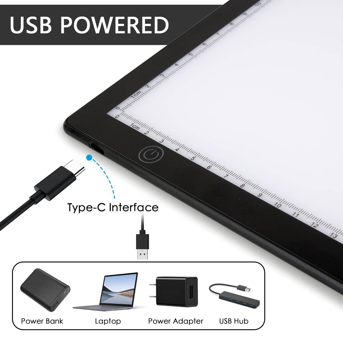 DGODRT Slide Viewer Light Box for Scan Old Slide Negative Film Scanning, Artist Sketching, A4 Ultra-Thin Light Box Scanner with 3 Adjustable Brightness, USB Powered