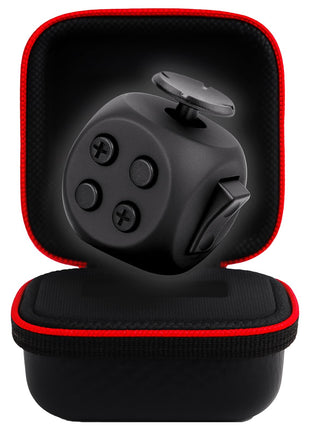 PILPOC theFube Fidget Cube, Stress Relief Infinity Cube for Adults & Kids | 6-Sides Boost Concentration, Mindfulness Aid, Silent & Audible Modes, Stocking Stuffers for Boys, Kids and Adults (Midnight)