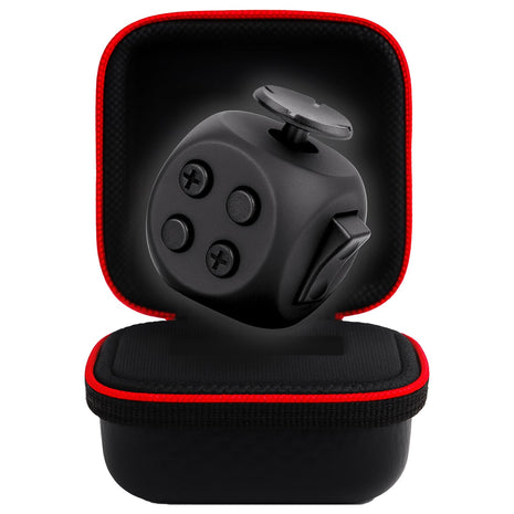 PILPOC theFube Fidget Cube, Stress Relief Infinity Cube for Adults & Kids | 6-Sides Boost Concentration, Mindfulness Aid, Silent & Audible Modes, Stocking Stuffers for Boys, Kids and Adults (Midnight)