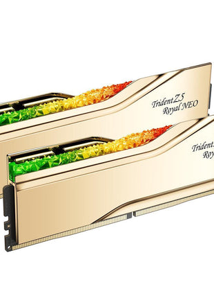 G.SKILL Trident Z5 Royal Neo Series DDR5 RAM (AMD EXPO) 32GB (2x16GB) 6400MT/s CL30-39-39-102 1.40V Desktop Computer Memory U-DIMM - Gold (F5-6400J3039G16GX2-TR5NG)
