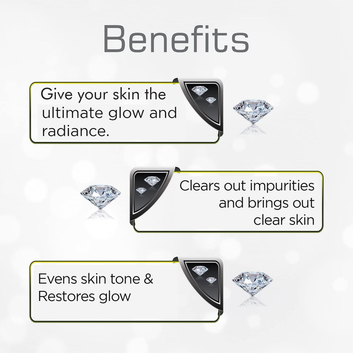 Astaberry Diamond Facial Kit With Free Bleach - 5 Step Ultimate Glow | Skin radiant Pack of 2 (50ml+7.2g)*2